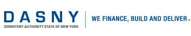 DASNY logo with finance, build, deliver text.