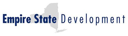 Empire State Development logo with map outline.